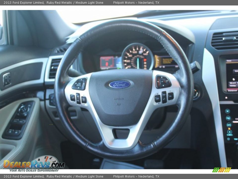 2013 Ford Explorer Limited Ruby Red Metallic / Medium Light Stone Photo #22