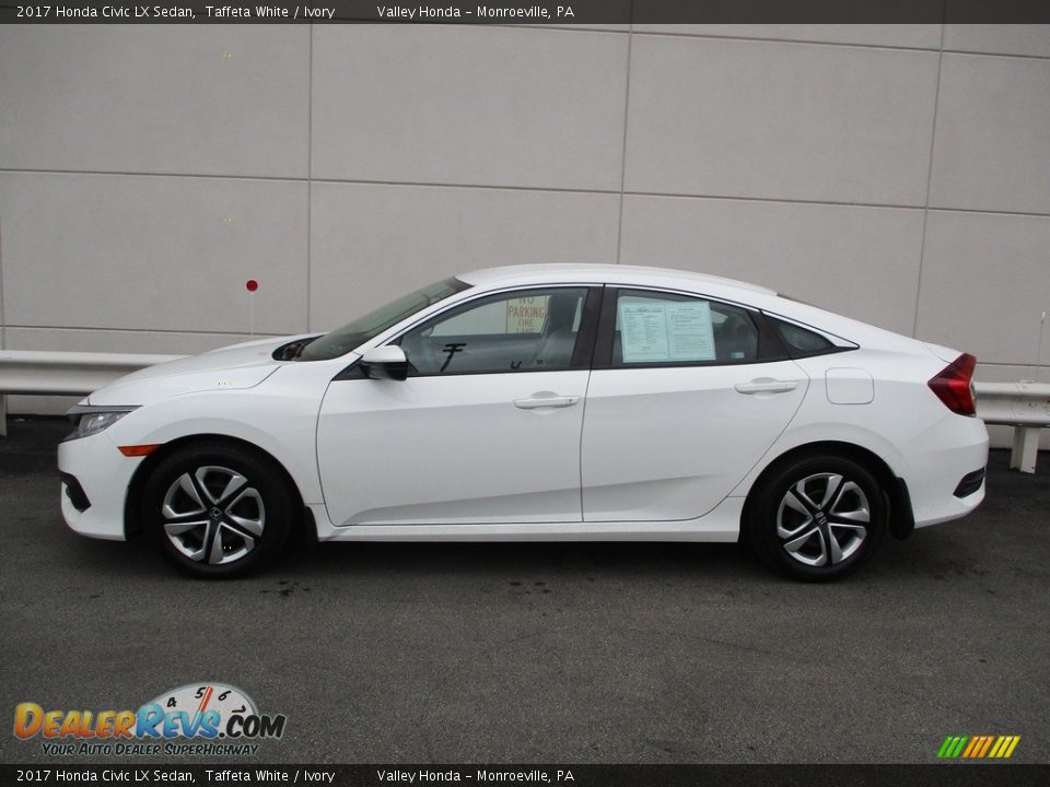 2017 Honda Civic LX Sedan Taffeta White / Ivory Photo #2