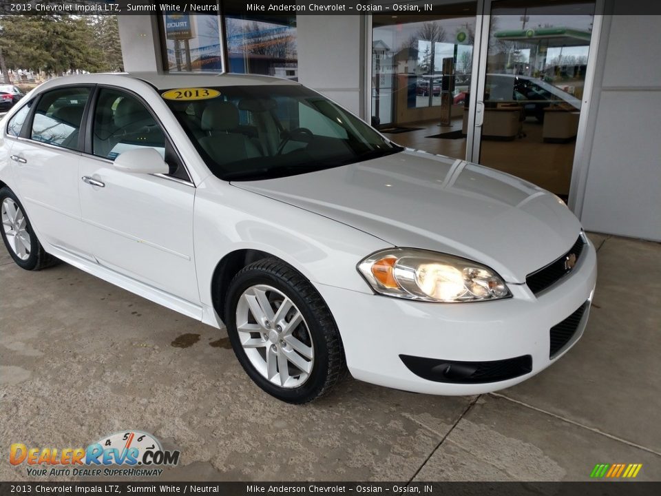 2013 Chevrolet Impala LTZ Summit White / Neutral Photo #2