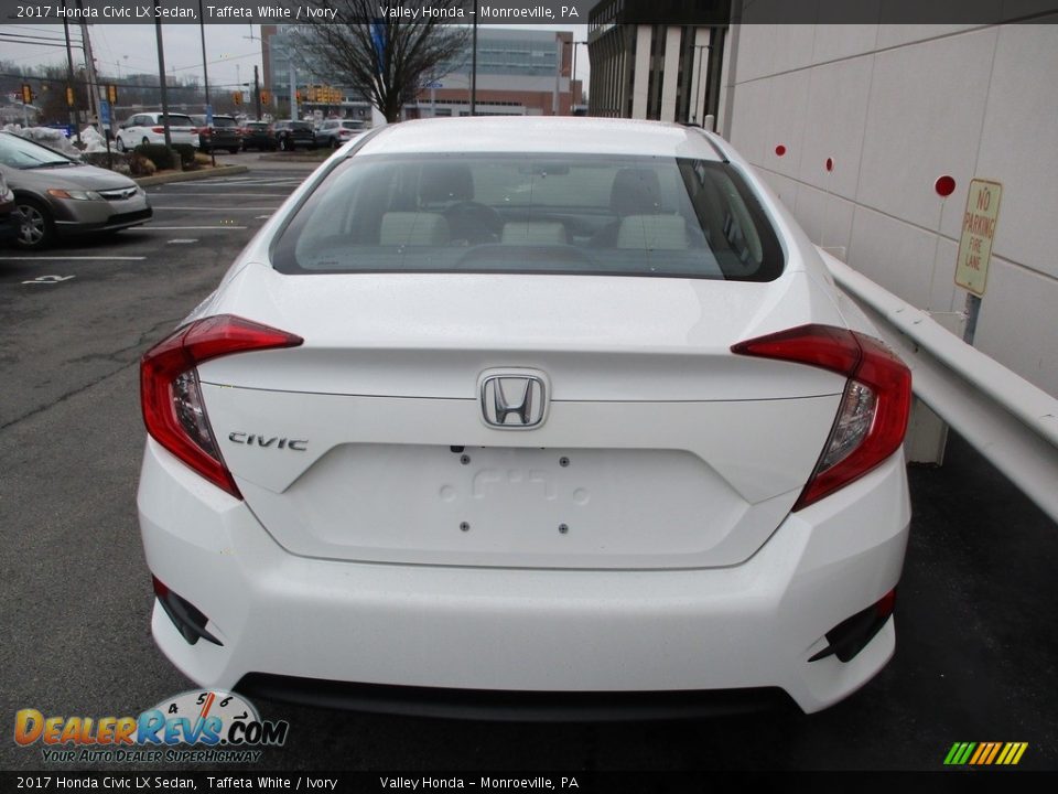2017 Honda Civic LX Sedan Taffeta White / Ivory Photo #4