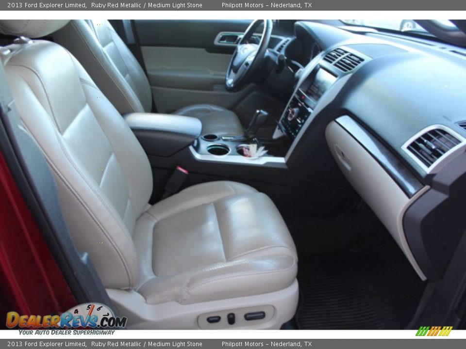 2013 Ford Explorer Limited Ruby Red Metallic / Medium Light Stone Photo #28