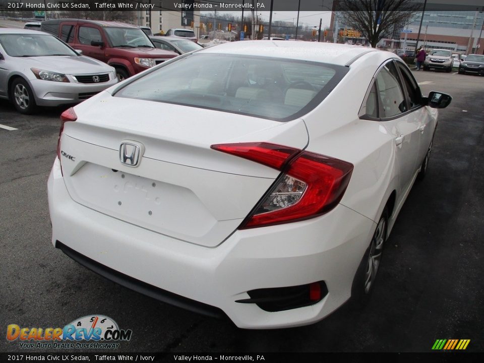 2017 Honda Civic LX Sedan Taffeta White / Ivory Photo #5