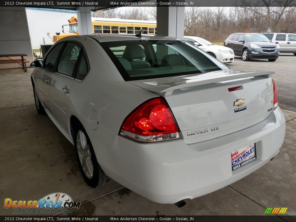 2013 Chevrolet Impala LTZ Summit White / Neutral Photo #7