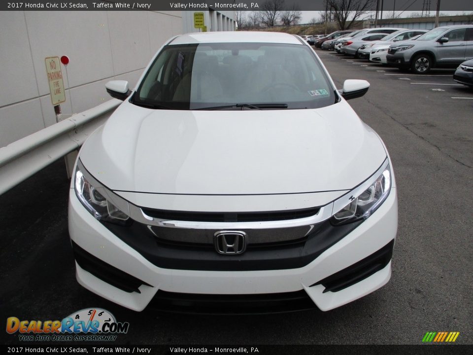 2017 Honda Civic LX Sedan Taffeta White / Ivory Photo #8