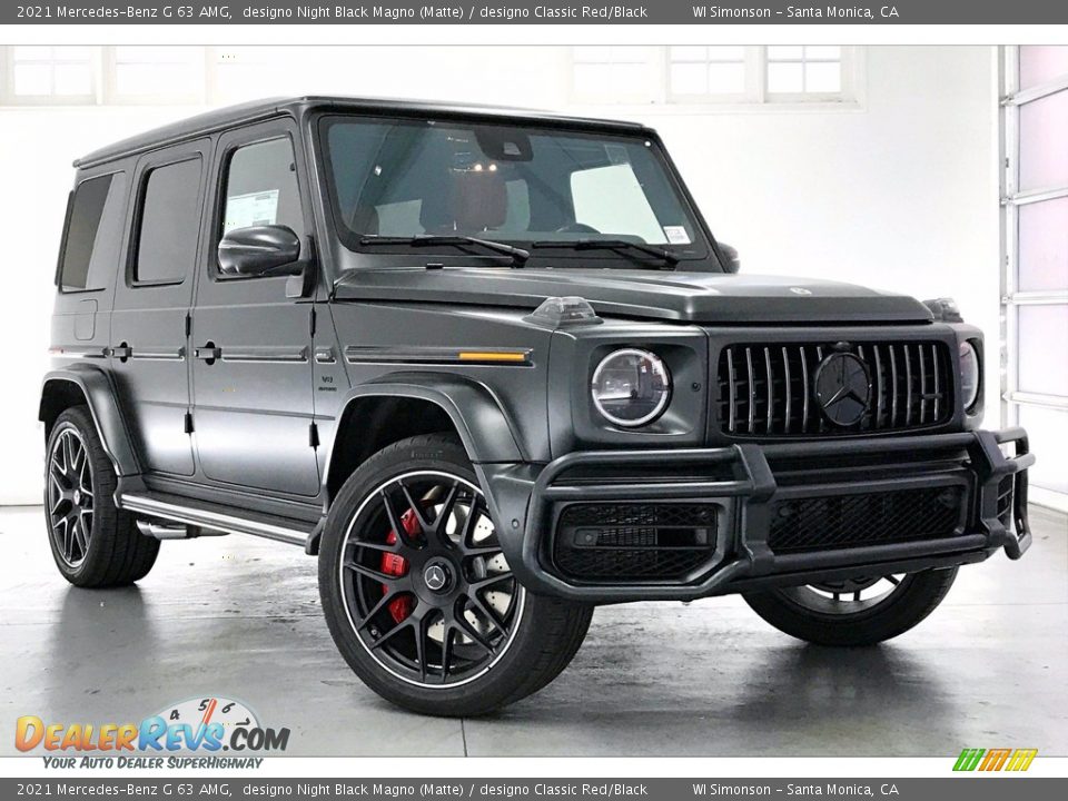 2021 Mercedes-Benz G 63 AMG designo Night Black Magno (Matte) / designo Classic Red/Black Photo #10