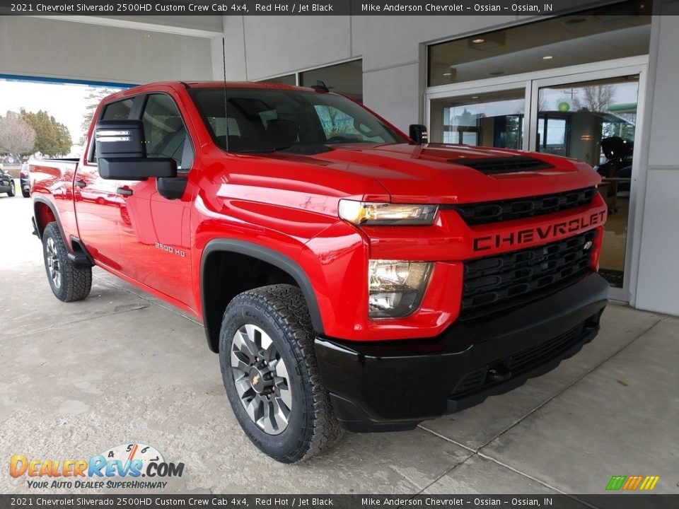 2021 Chevrolet Silverado 2500HD Custom Crew Cab 4x4 Red Hot / Jet Black Photo #2