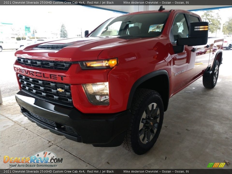 2021 Chevrolet Silverado 2500HD Custom Crew Cab 4x4 Red Hot / Jet Black Photo #8