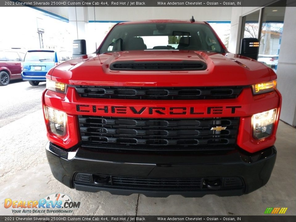 2021 Chevrolet Silverado 2500HD Custom Crew Cab 4x4 Red Hot / Jet Black Photo #9