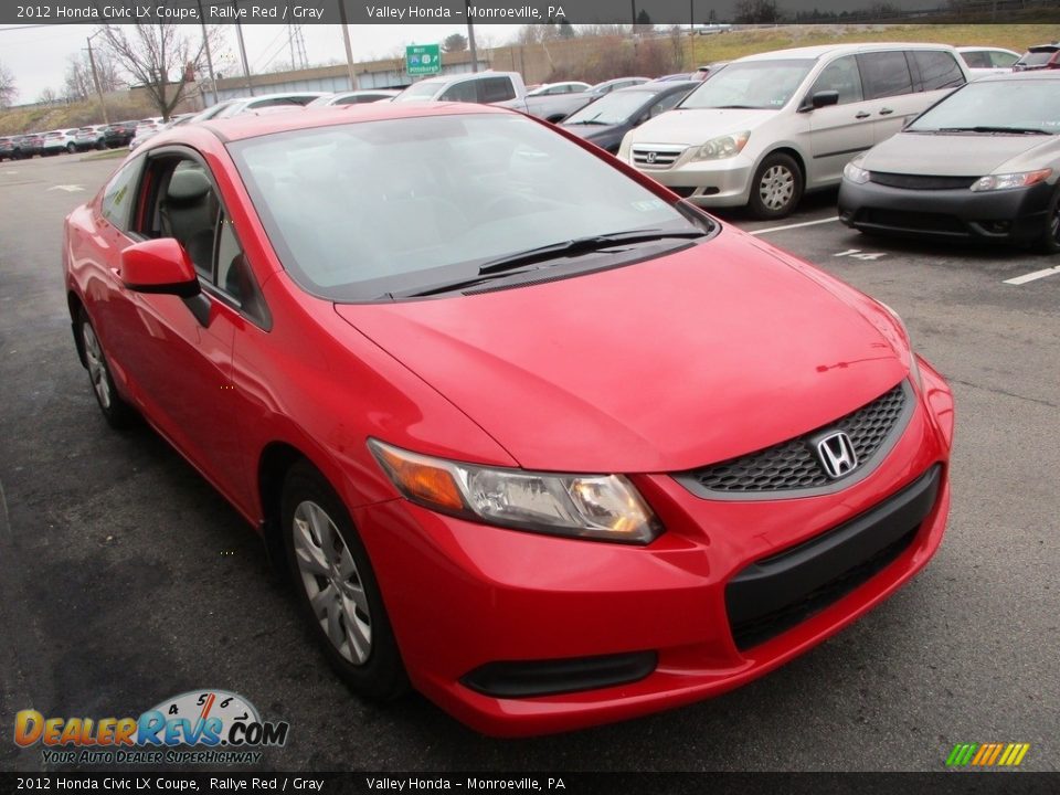 2012 Honda Civic LX Coupe Rallye Red / Gray Photo #7