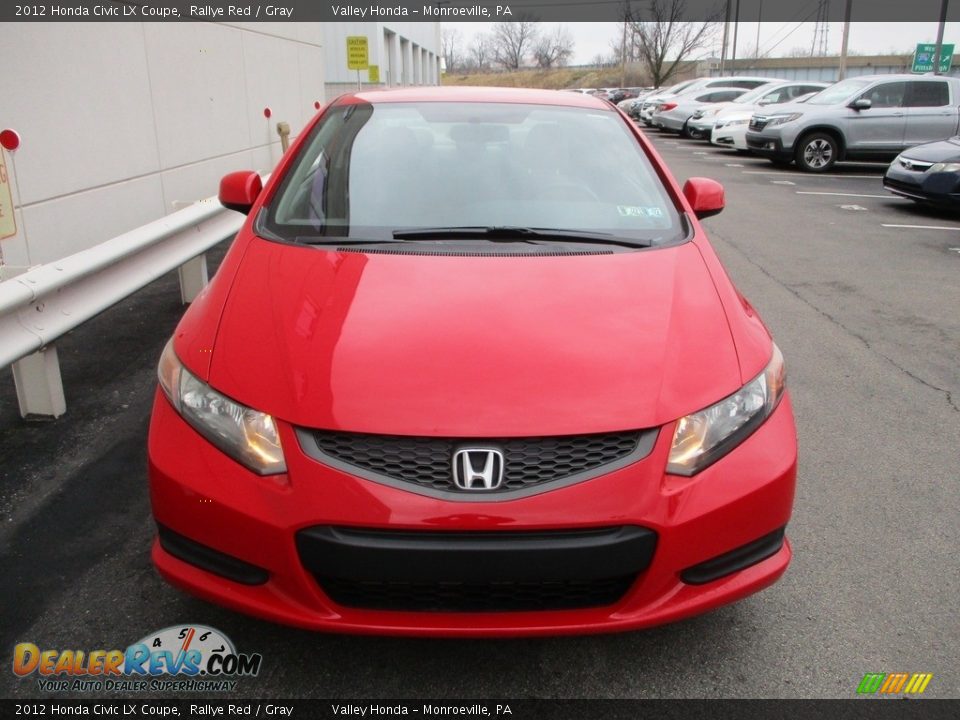 2012 Honda Civic LX Coupe Rallye Red / Gray Photo #8