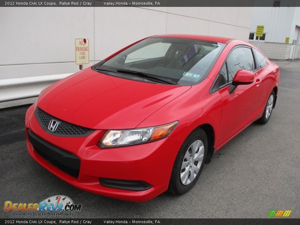 2012 Honda Civic LX Coupe Rallye Red / Gray Photo #9