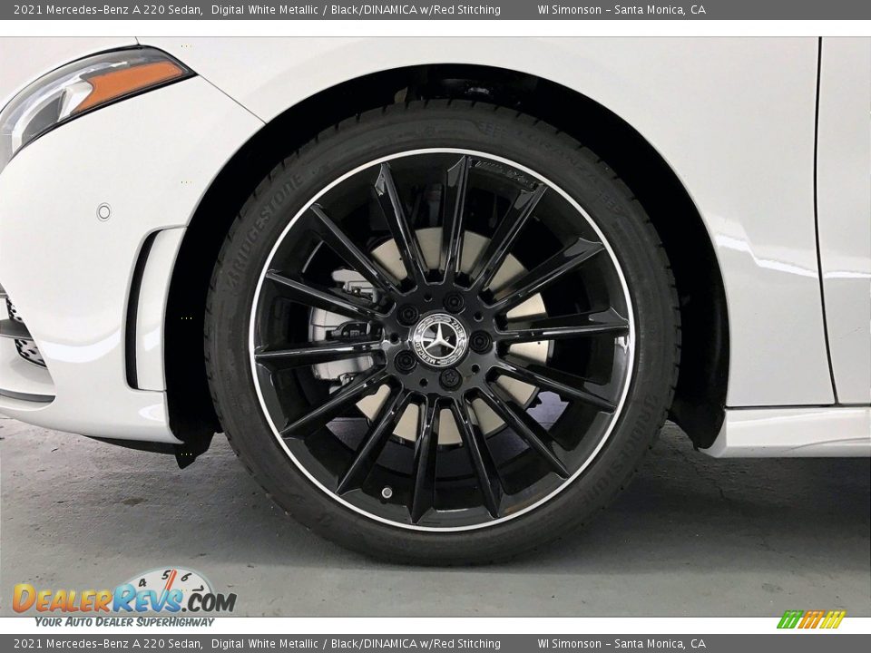 2021 Mercedes-Benz A 220 Sedan Digital White Metallic / Black/DINAMICA w/Red Stitching Photo #9