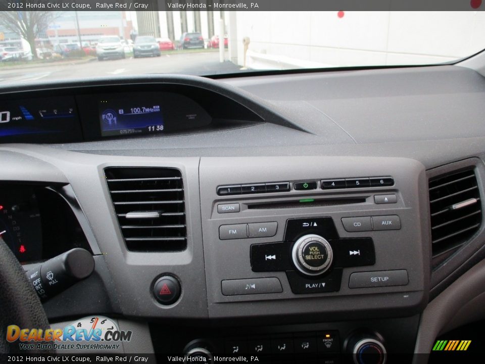 2012 Honda Civic LX Coupe Rallye Red / Gray Photo #14