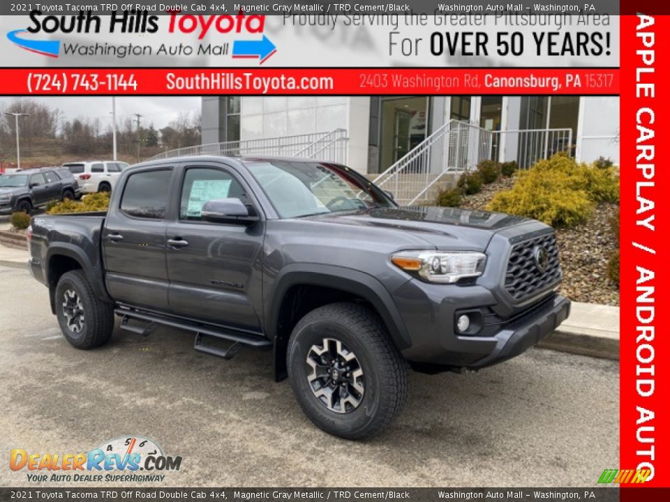 2021 Toyota Tacoma TRD Off Road Double Cab 4x4 Magnetic Gray Metallic / TRD Cement/Black Photo #1