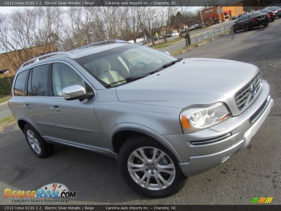 2013 Volvo XC90 3.2 Electric Silver Metallic / Beige Photo #3