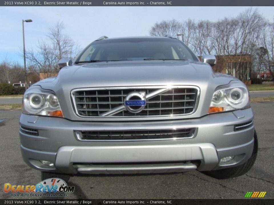 2013 Volvo XC90 3.2 Electric Silver Metallic / Beige Photo #4