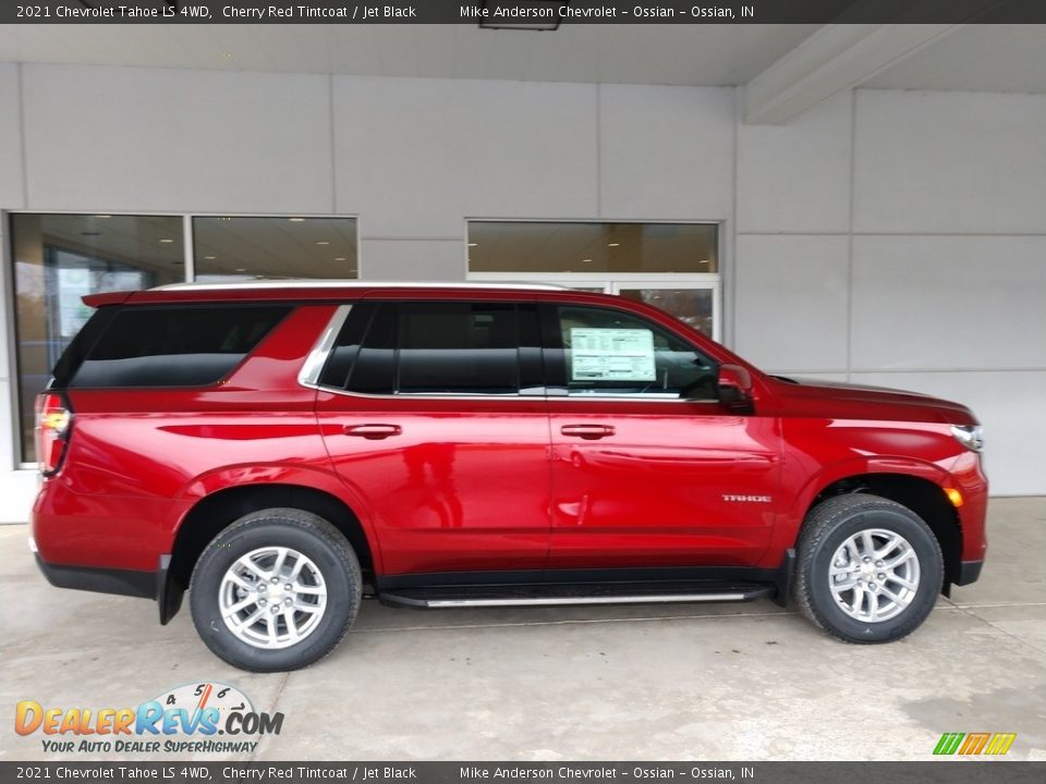 2021 Chevrolet Tahoe LS 4WD Cherry Red Tintcoat / Jet Black Photo #3