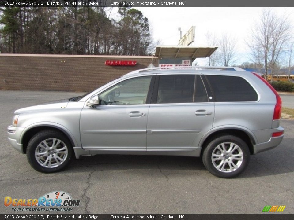 2013 Volvo XC90 3.2 Electric Silver Metallic / Beige Photo #7