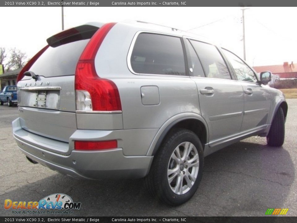 2013 Volvo XC90 3.2 Electric Silver Metallic / Beige Photo #10