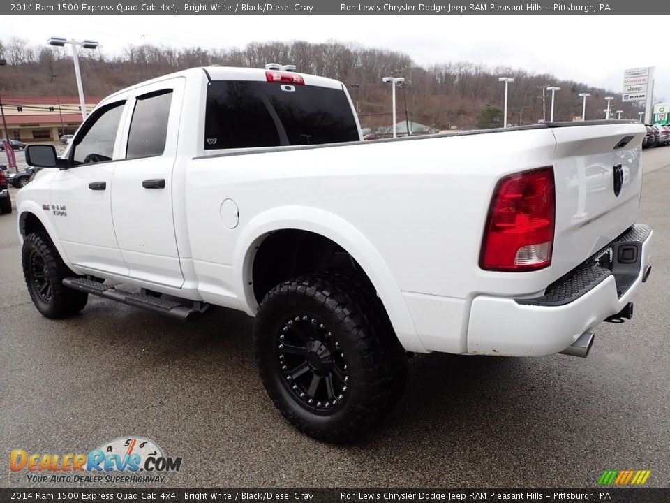 2014 Ram 1500 Express Quad Cab 4x4 Bright White / Black/Diesel Gray Photo #3