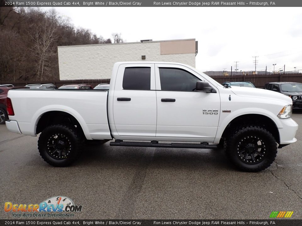 2014 Ram 1500 Express Quad Cab 4x4 Bright White / Black/Diesel Gray Photo #6