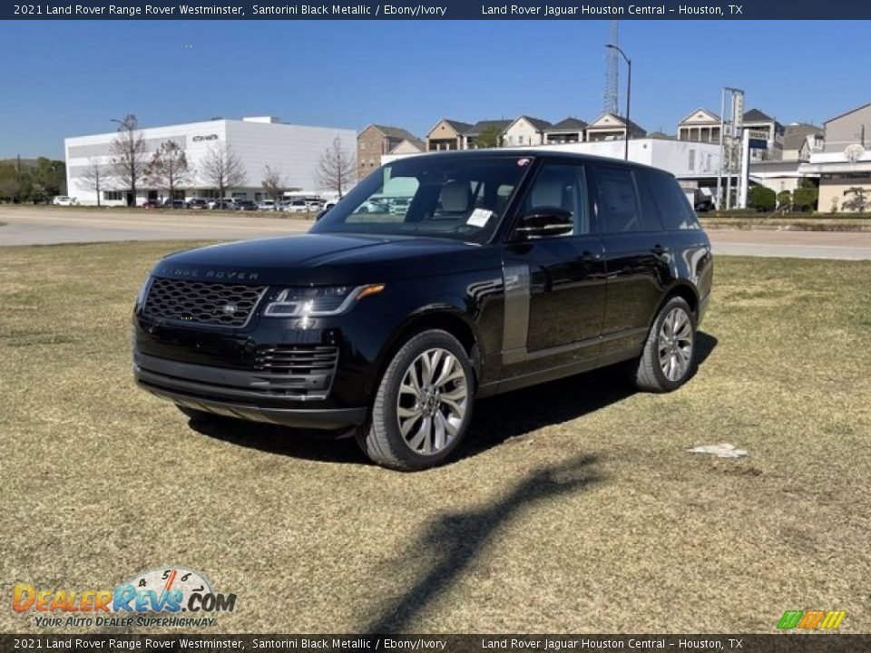 2021 Land Rover Range Rover Westminster Santorini Black Metallic / Ebony/Ivory Photo #1