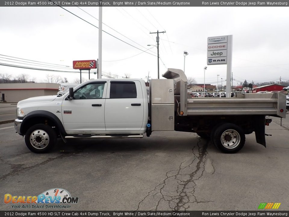 Bright White 2012 Dodge Ram 4500 HD SLT Crew Cab 4x4 Dump Truck Photo #3