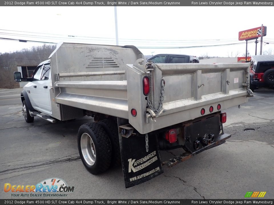 Bright White 2012 Dodge Ram 4500 HD SLT Crew Cab 4x4 Dump Truck Photo #4