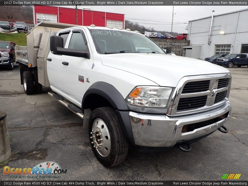 Bright White 2012 Dodge Ram 4500 HD SLT Crew Cab 4x4 Dump Truck Photo #7