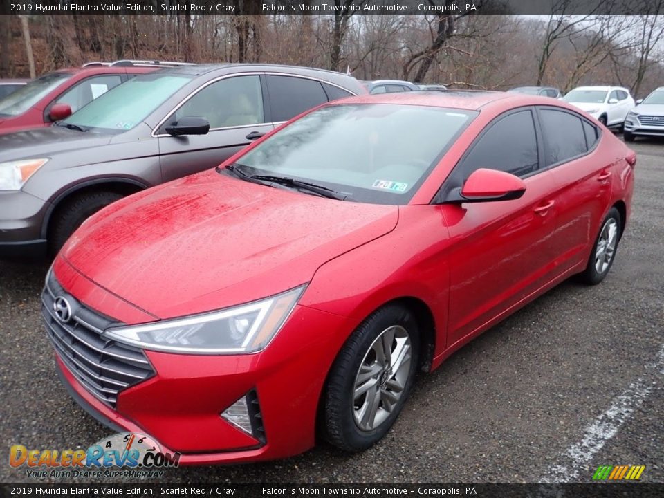 2019 Hyundai Elantra Value Edition Scarlet Red / Gray Photo #1
