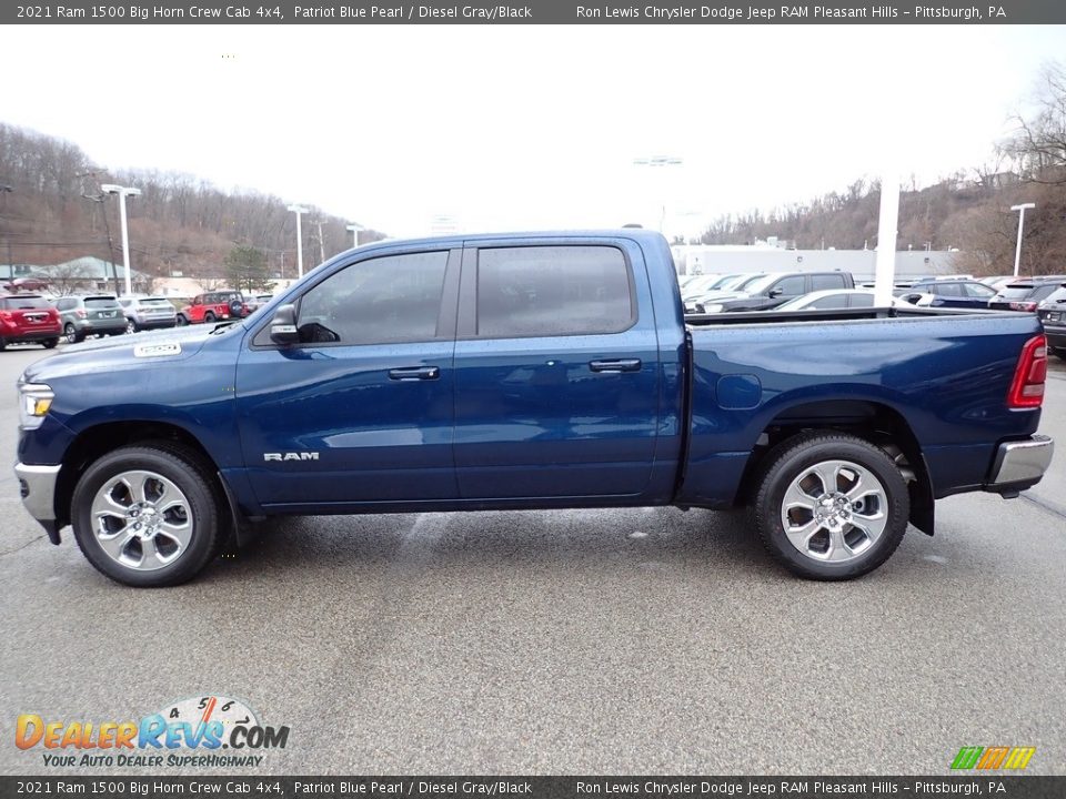 2021 Ram 1500 Big Horn Crew Cab 4x4 Patriot Blue Pearl / Diesel Gray/Black Photo #2