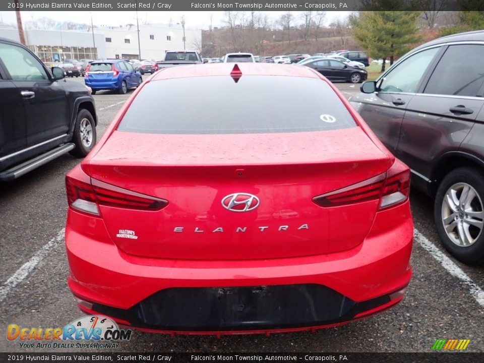 2019 Hyundai Elantra Value Edition Scarlet Red / Gray Photo #3