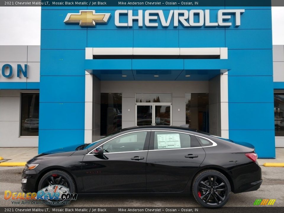 2021 Chevrolet Malibu LT Mosaic Black Metallic / Jet Black Photo #1