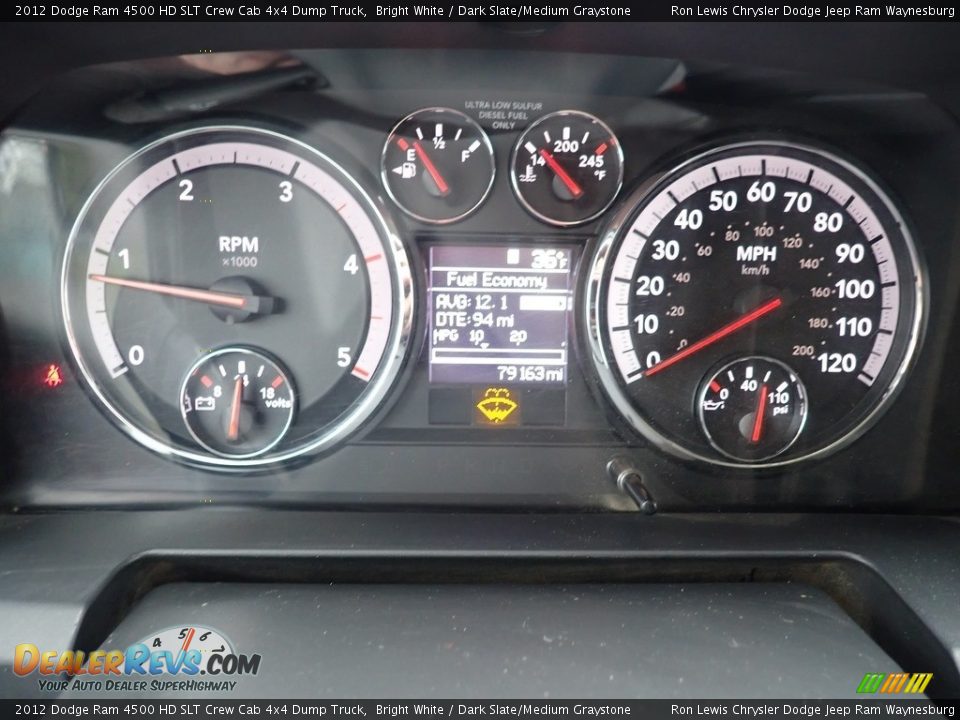 2012 Dodge Ram 4500 HD SLT Crew Cab 4x4 Dump Truck Gauges Photo #16