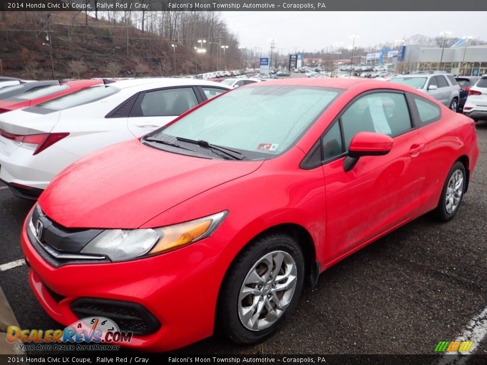 2014 Honda Civic LX Coupe Rallye Red / Gray Photo #1