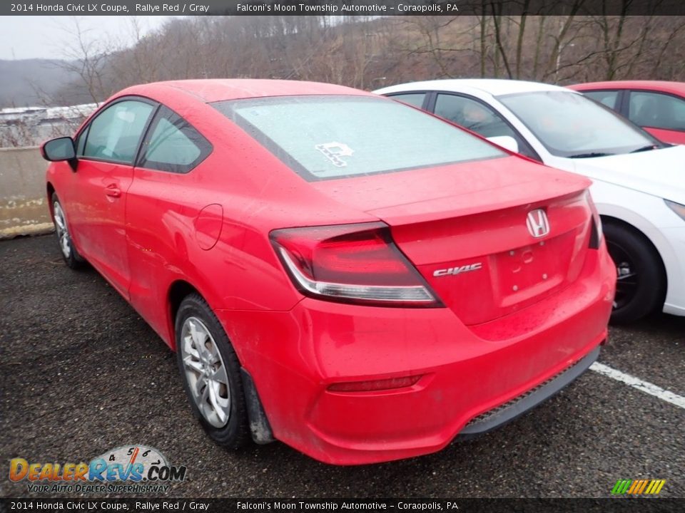2014 Honda Civic LX Coupe Rallye Red / Gray Photo #2
