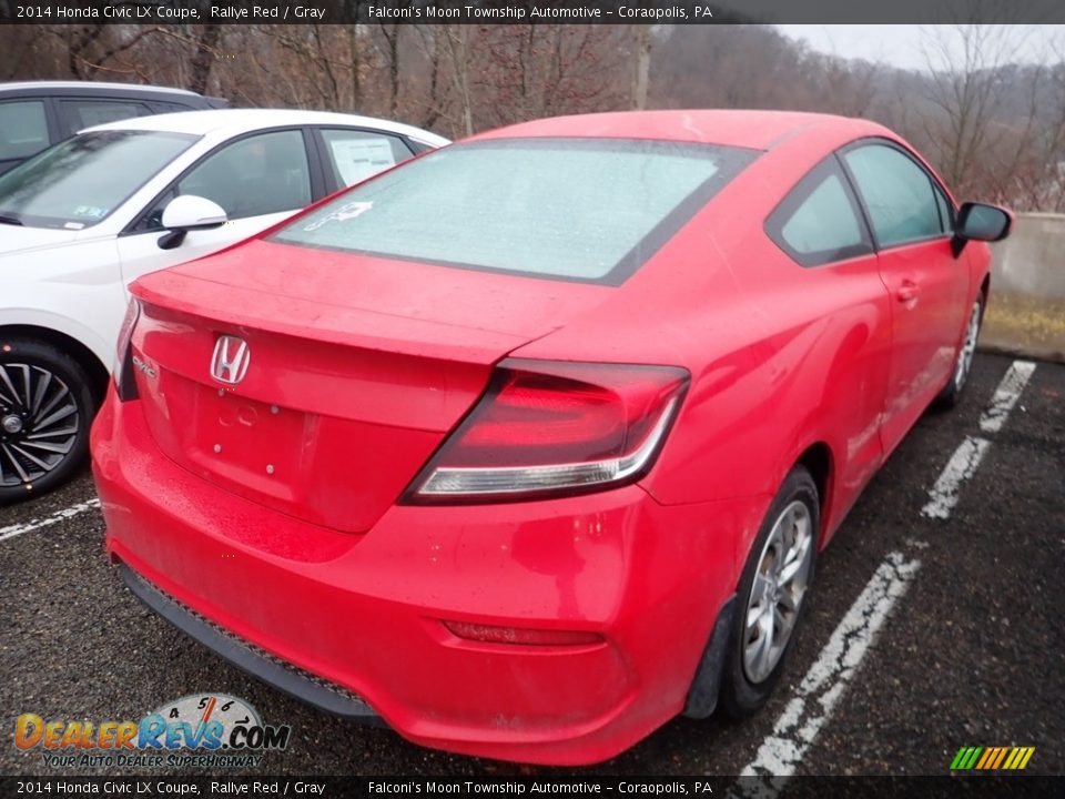 2014 Honda Civic LX Coupe Rallye Red / Gray Photo #4