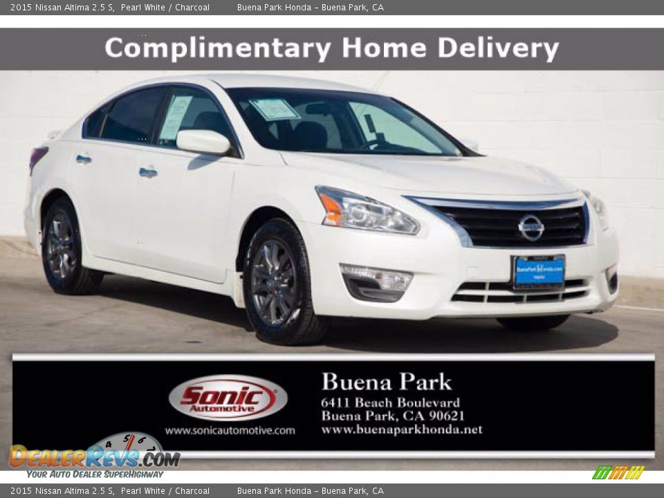 2015 Nissan Altima 2.5 S Pearl White / Charcoal Photo #1