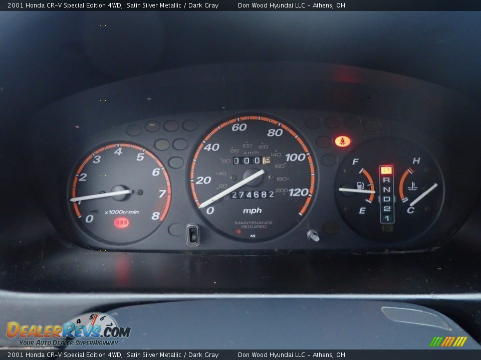 2001 Honda CR-V Special Edition 4WD Satin Silver Metallic / Dark Gray Photo #25