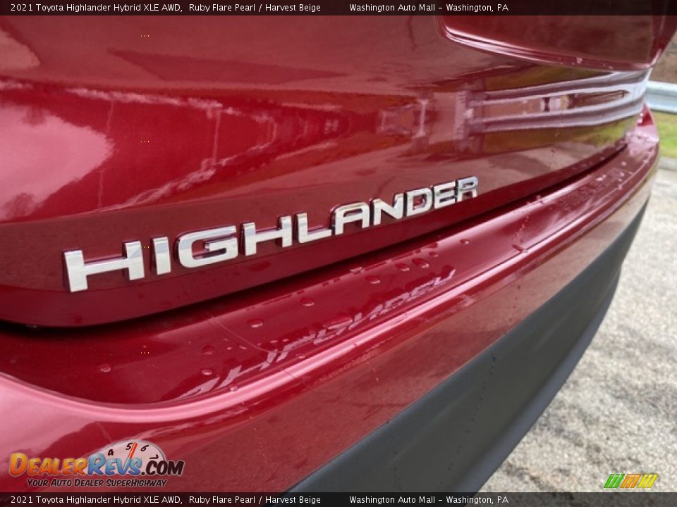 2021 Toyota Highlander Hybrid XLE AWD Ruby Flare Pearl / Harvest Beige Photo #27