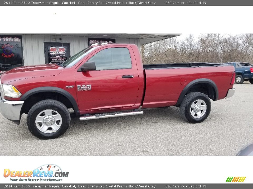 2014 Ram 2500 Tradesman Regular Cab 4x4 Deep Cherry Red Crystal Pearl / Black/Diesel Gray Photo #2