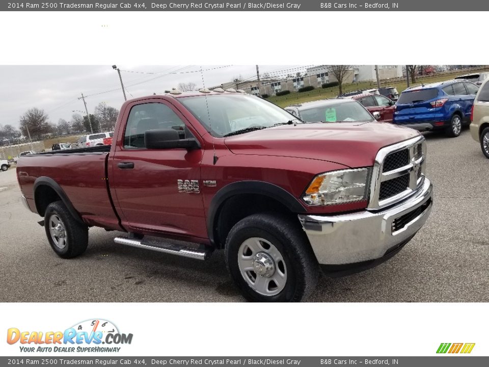 2014 Ram 2500 Tradesman Regular Cab 4x4 Deep Cherry Red Crystal Pearl / Black/Diesel Gray Photo #6