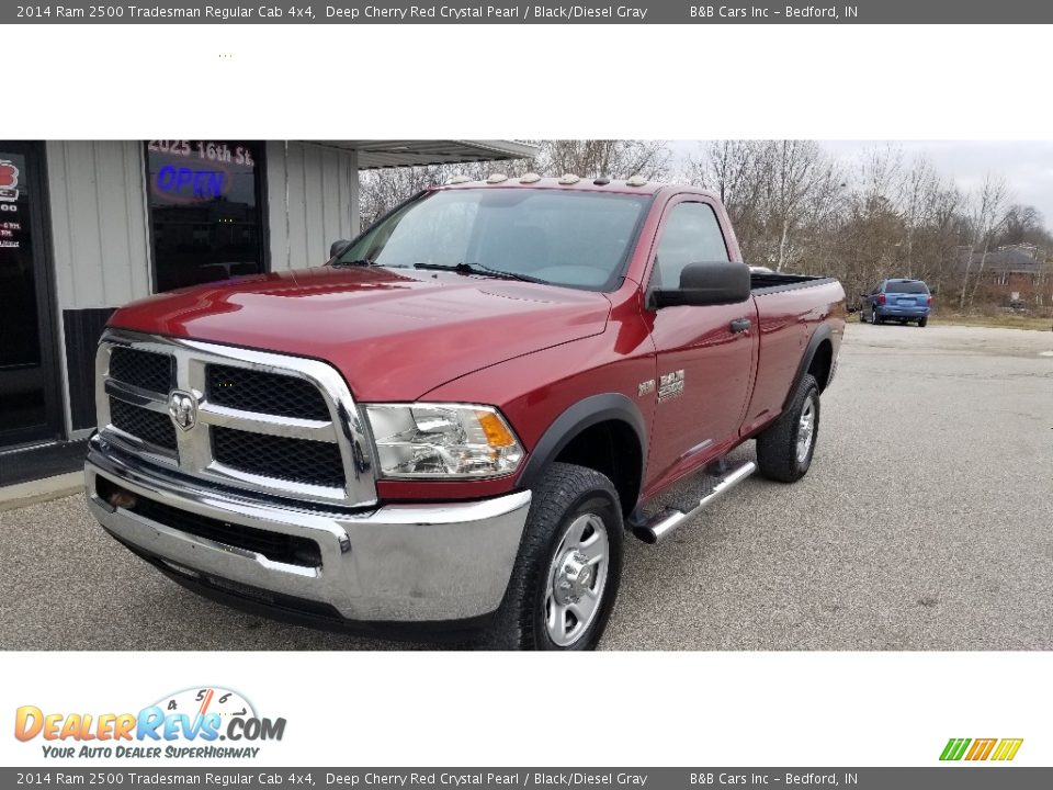 2014 Ram 2500 Tradesman Regular Cab 4x4 Deep Cherry Red Crystal Pearl / Black/Diesel Gray Photo #8