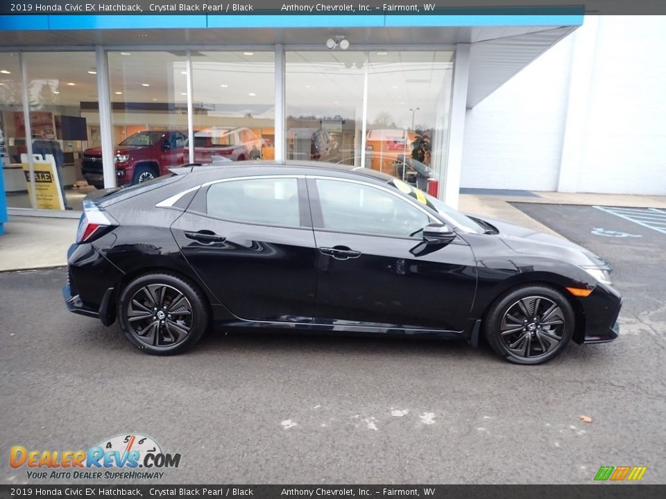 2019 Honda Civic EX Hatchback Crystal Black Pearl / Black Photo #3