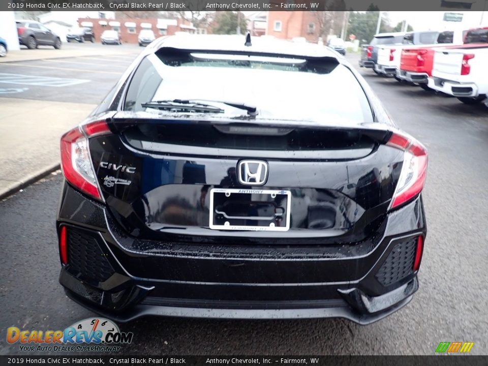 2019 Honda Civic EX Hatchback Crystal Black Pearl / Black Photo #5