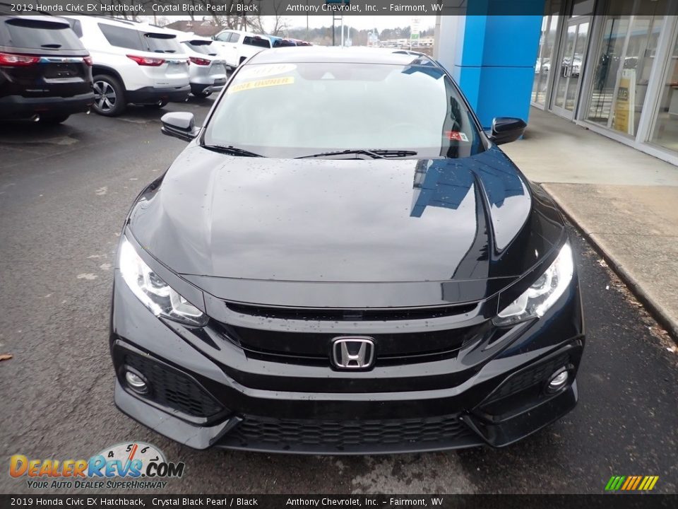 2019 Honda Civic EX Hatchback Crystal Black Pearl / Black Photo #8