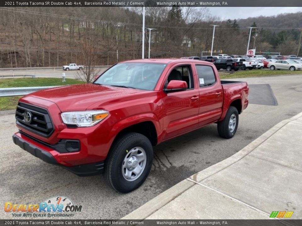 Front 3/4 View of 2021 Toyota Tacoma SR Double Cab 4x4 Photo #12