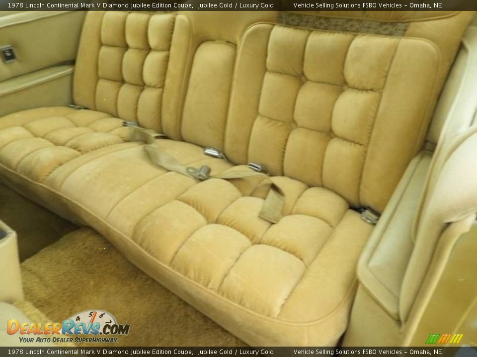 Rear Seat of 1978 Lincoln Continental Mark V Diamond Jubilee Edition Coupe Photo #8