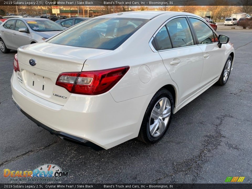 2019 Subaru Legacy 2.5i Crystal White Pearl / Slate Black Photo #6