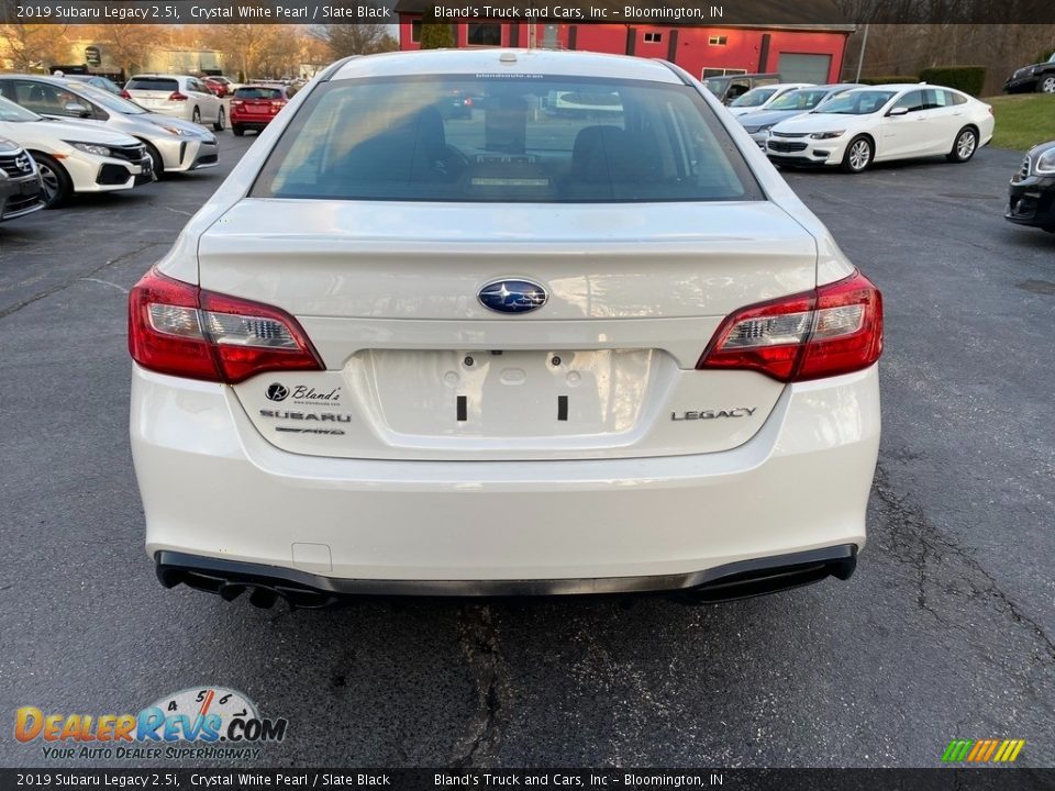 2019 Subaru Legacy 2.5i Crystal White Pearl / Slate Black Photo #7